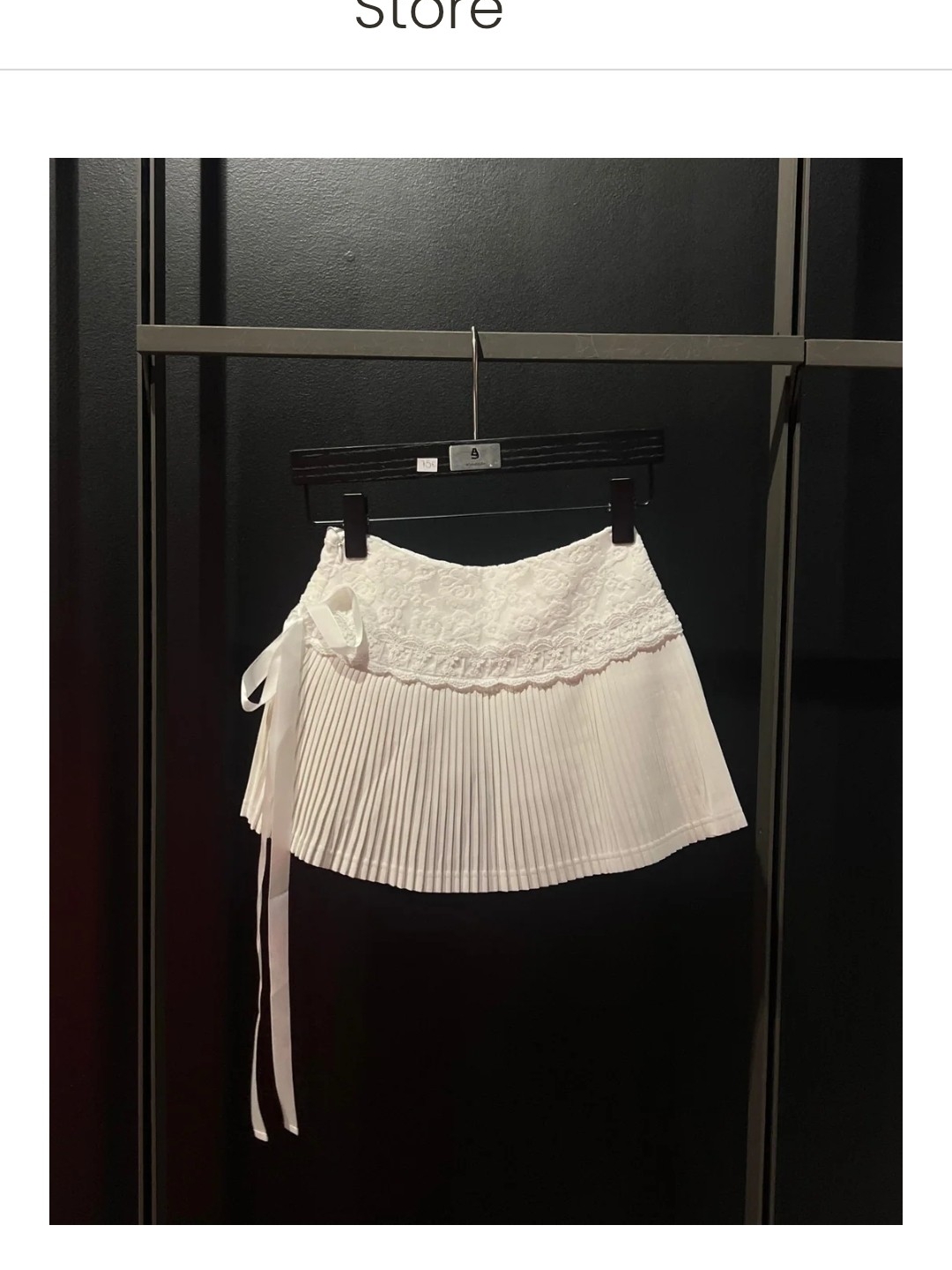 Maia White Skirt Pleated Mini-The Bunnies Store — image 2 of 4